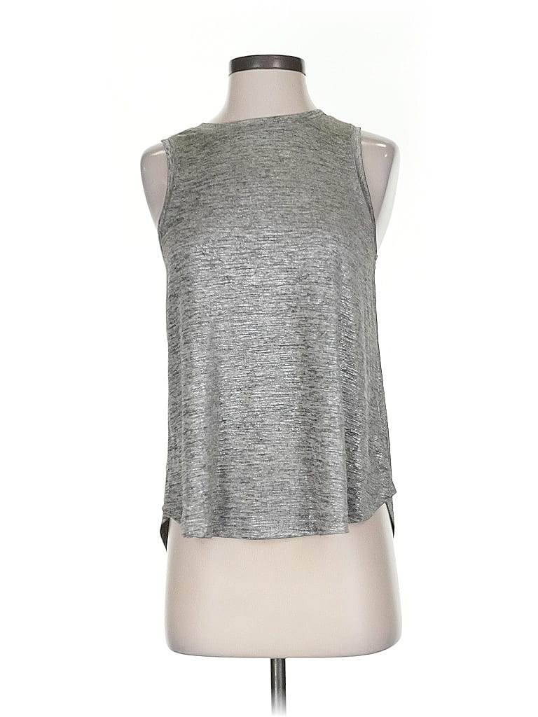 Pre-owned Deletta Tank Top Gray Halter Neckline Tops