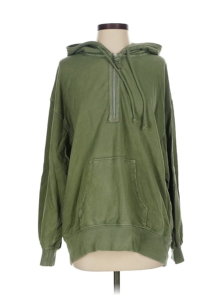Pre-owned Aerie Pullover Hoodie In Green