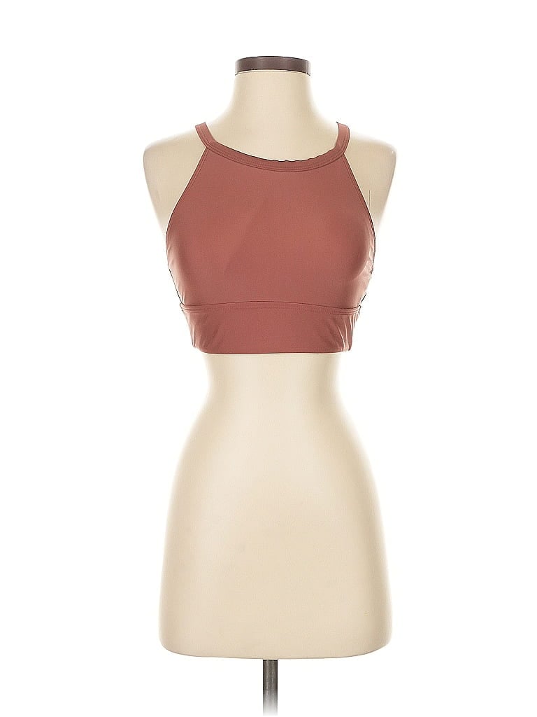 UNBRANDED Pre-owned Tank Top Brown Halter Neckline Tops