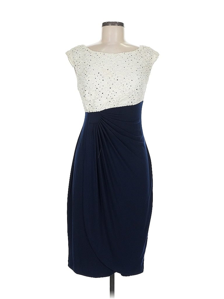 Pre-owned Connected Apparel Cocktail Dress In Blue
