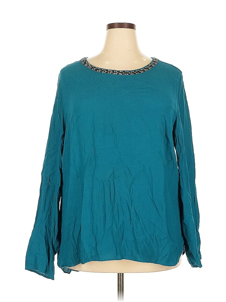 GAP OUTLET Pre-owned Long Sleeve Blouse In Blue