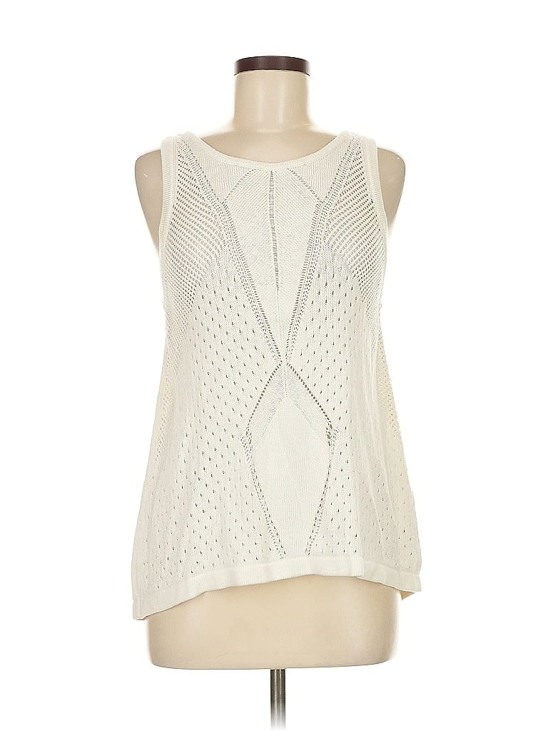 Pre-owned Cabi Sweater Vest In White
