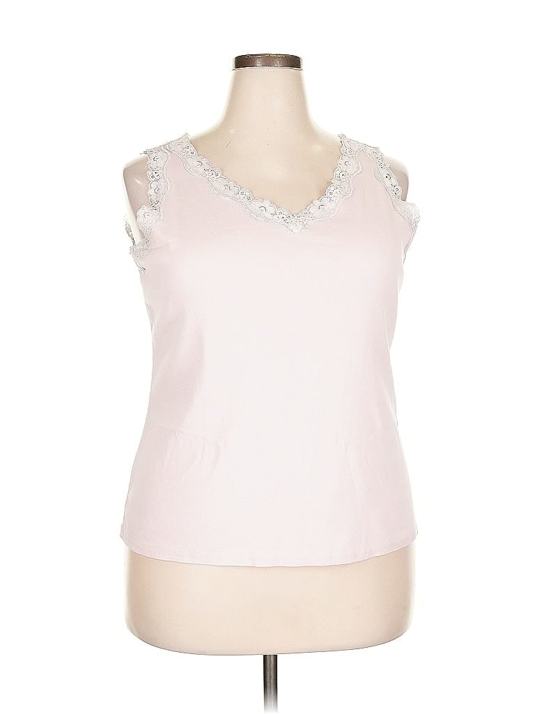 Pre-owned Style & Co Tank Top Pink Sweetheart Neckline Tops