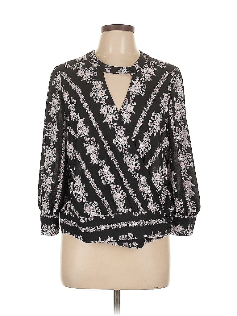 SOHO JEANS NEW YORK & COMPANY Pre-owned 3/4 Sleeve Blouse In Black