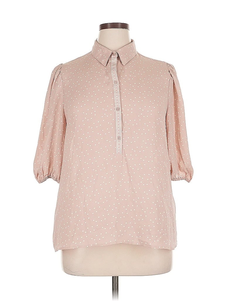 Pre-owned Max Studio 3/4 Sleeve Blouse In Pink