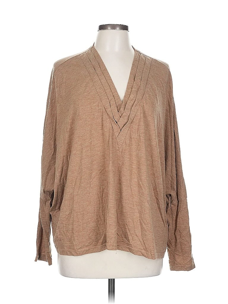 EMERY ROSE Pre-owned Long Sleeve Blouse In Brown