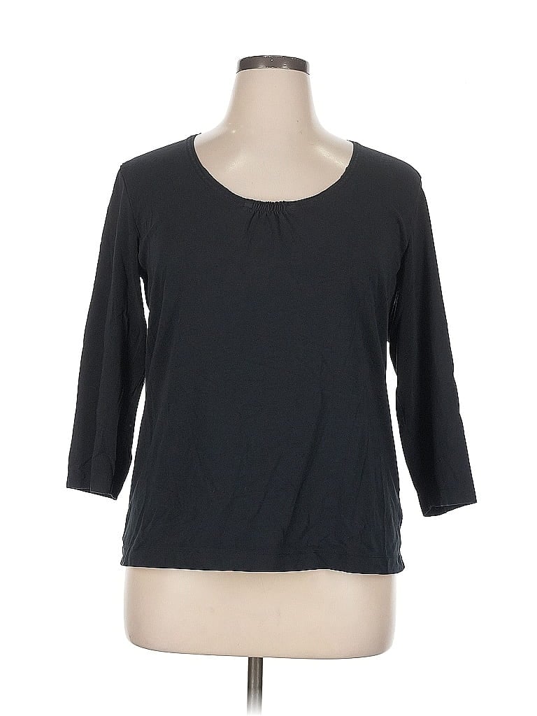 Pre-owned Chico's 3/4 Sleeve T-shirt In Gray