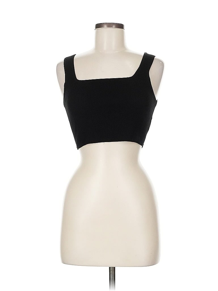 Pre-owned Divided By H&m Tank Top Black Strapless Neckline Tops