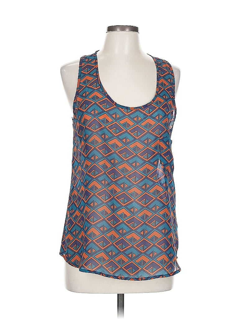 Pre-owned Mine Tank Top Blue Halter Neckline Tops