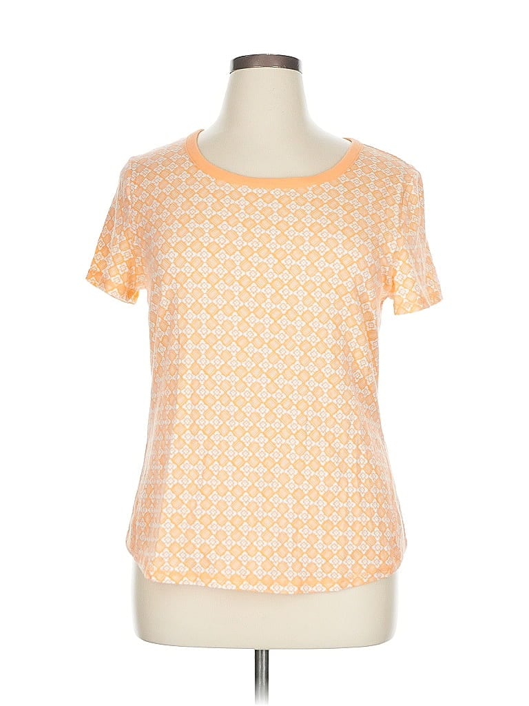 Pre-owned T By Talbots Short Sleeve T-shirt In Orange