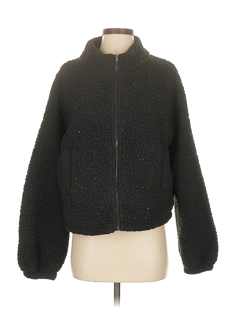 Pre-owned Express One Eleven Faux Fur Jacket In Black