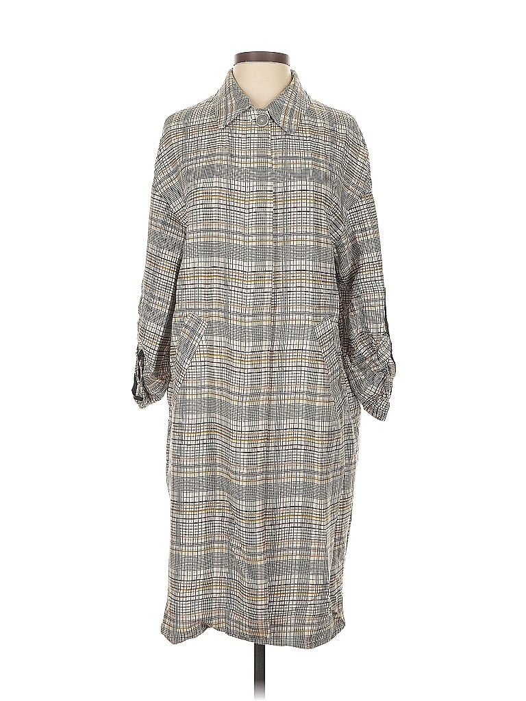 Pre-owned Zara Basic Coat In Gray