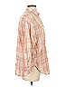 J.Crew 100% Cotton Plaid Orange 3/4 Sleeve Button-Down Shirt Size 4 - photo 4