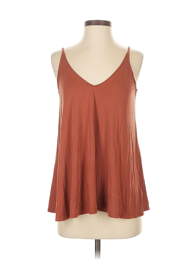 Pre-owned Silence And Noise Tank Top Brown Halter Neckline Tops