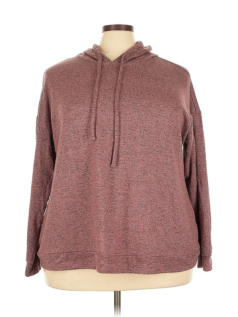 Pre-owned Assorted Brands Pullover Hoodie In Burgundy