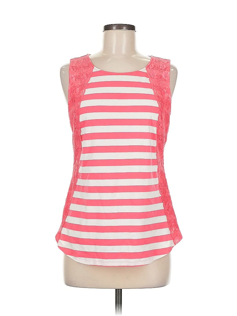 MARKET & SPRUCE Pre-owned Sleeveless Top Pink Sweetheart Neckline Tops