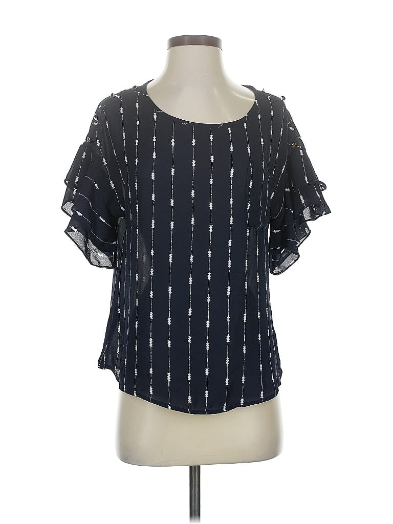 Pre-owned Sweet Wanderer Short Sleeve Blouse In Black