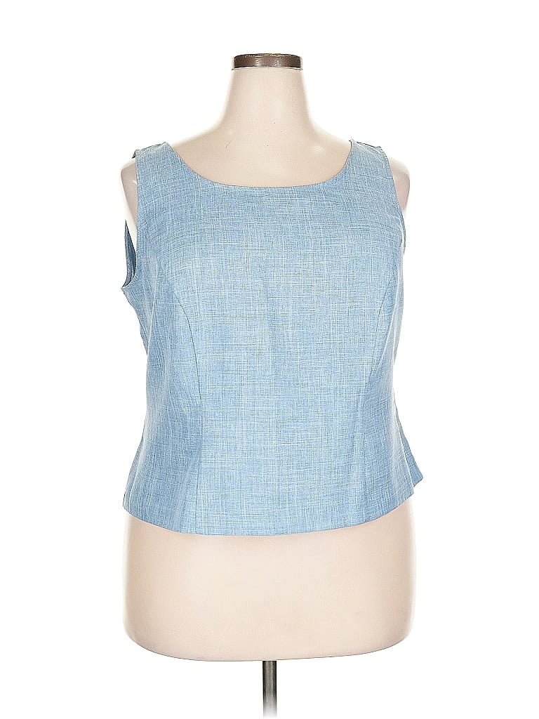 Pre-owned Sag Harbor Sleeveless Blouse In Blue