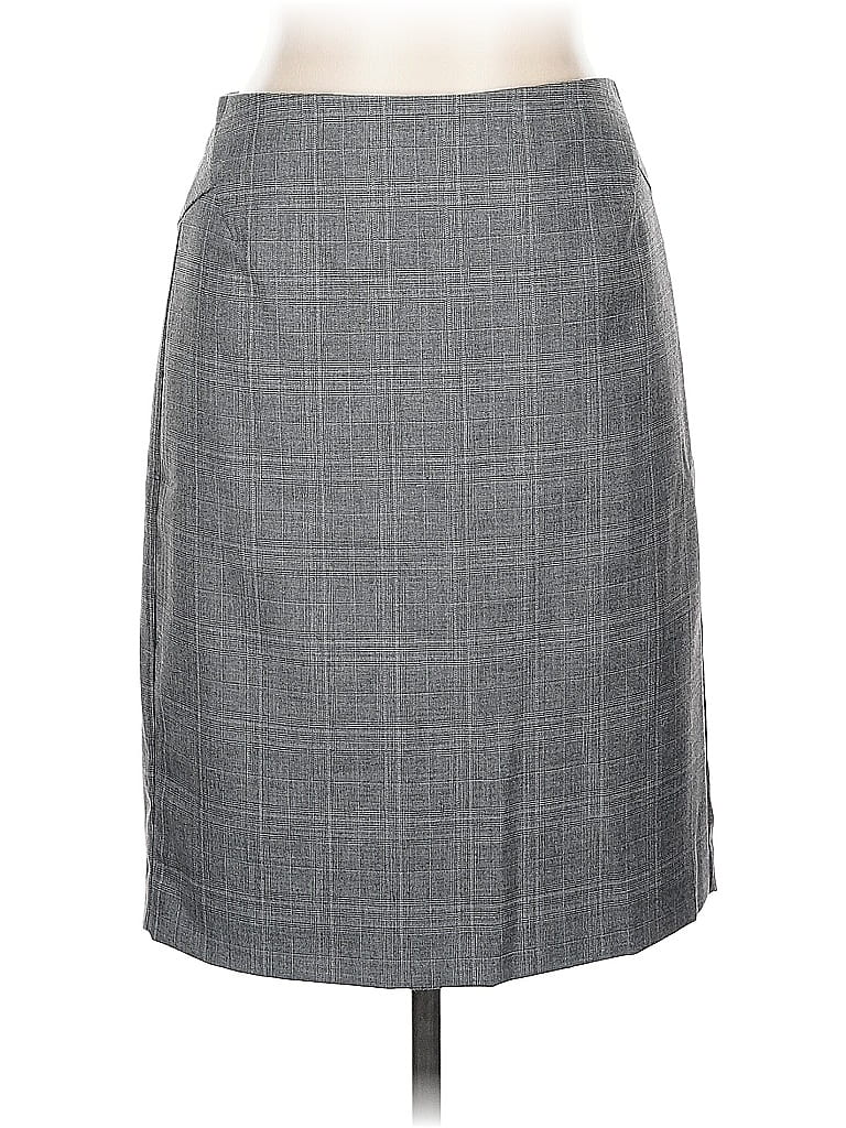 Pre-owned Ann Taylor Formal Skirt In Gray