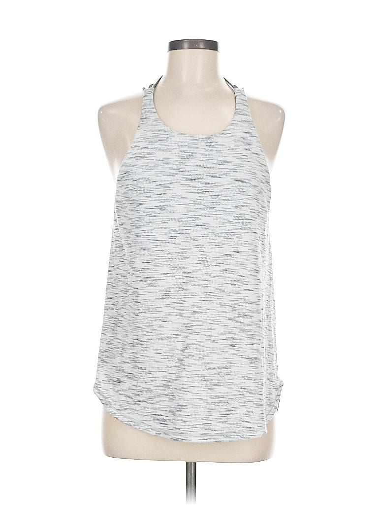 Pre-owned Lululemon Athletica Tank Top White Halter Neckline Tops