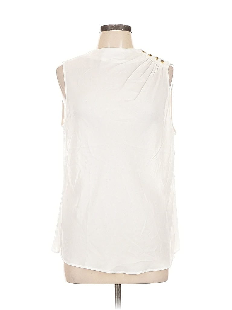 Pre-owned T Tahari Sleeveless Blouse In White