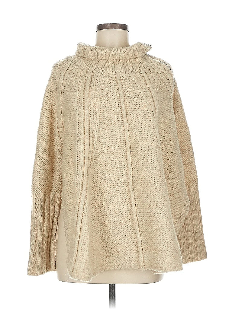 FREE PEOPLE Pre-owned Turtleneck Sweater In Brown