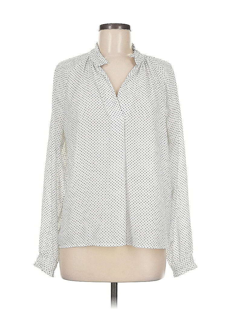 Pre-owned Marled By Reunited Long Sleeve Blouse In White