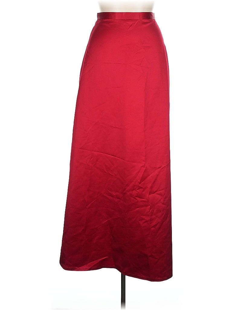 Pre-owned Assorted Brands Formal Skirt In Burgundy