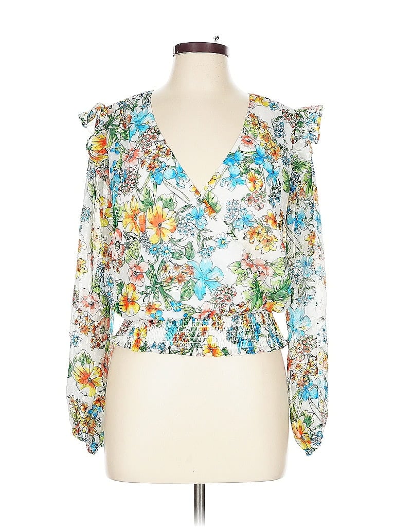 Pre-owned Ali & Jay 3/4 Sleeve Blouse In White