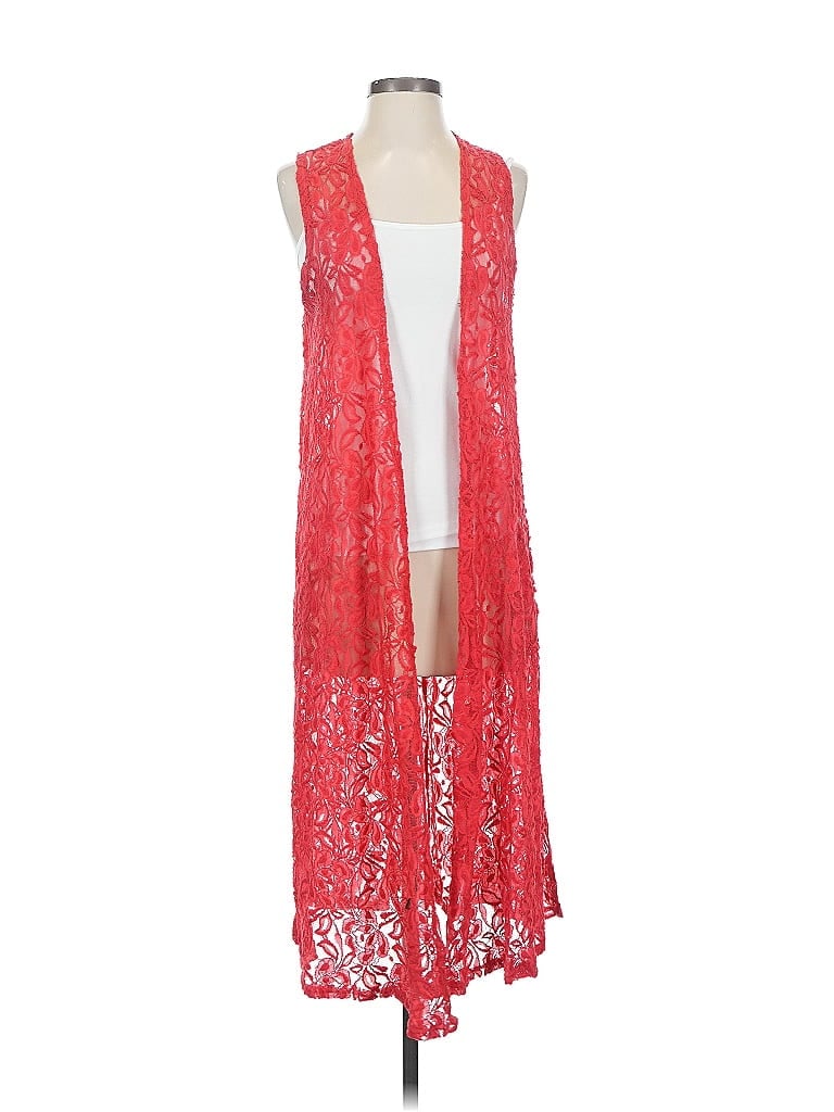 Pre-owned Lularoe Kimono In Red