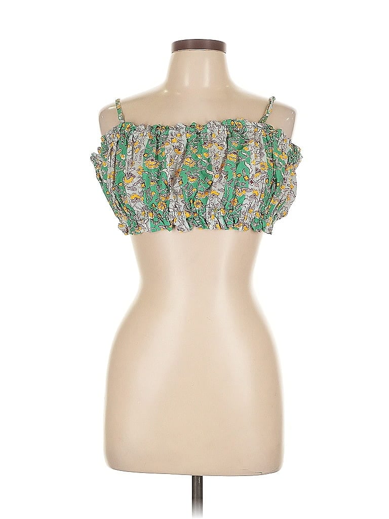 Pre-owned Rhode X Target Tube Top Green Strapless Neckline Tops
