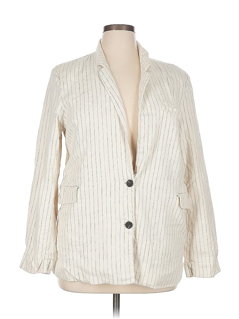 Pre-owned Rails Blazer Jacket In White