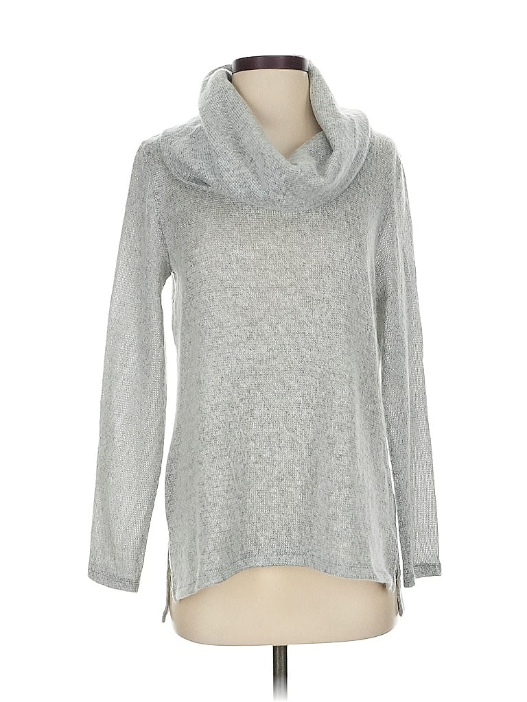 Pre-owned Dkny Turtleneck Sweater In Silver