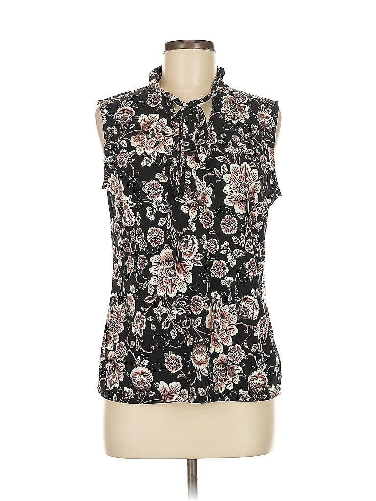 TAHARI Pre-owned Sleeveless T-shirt In Black