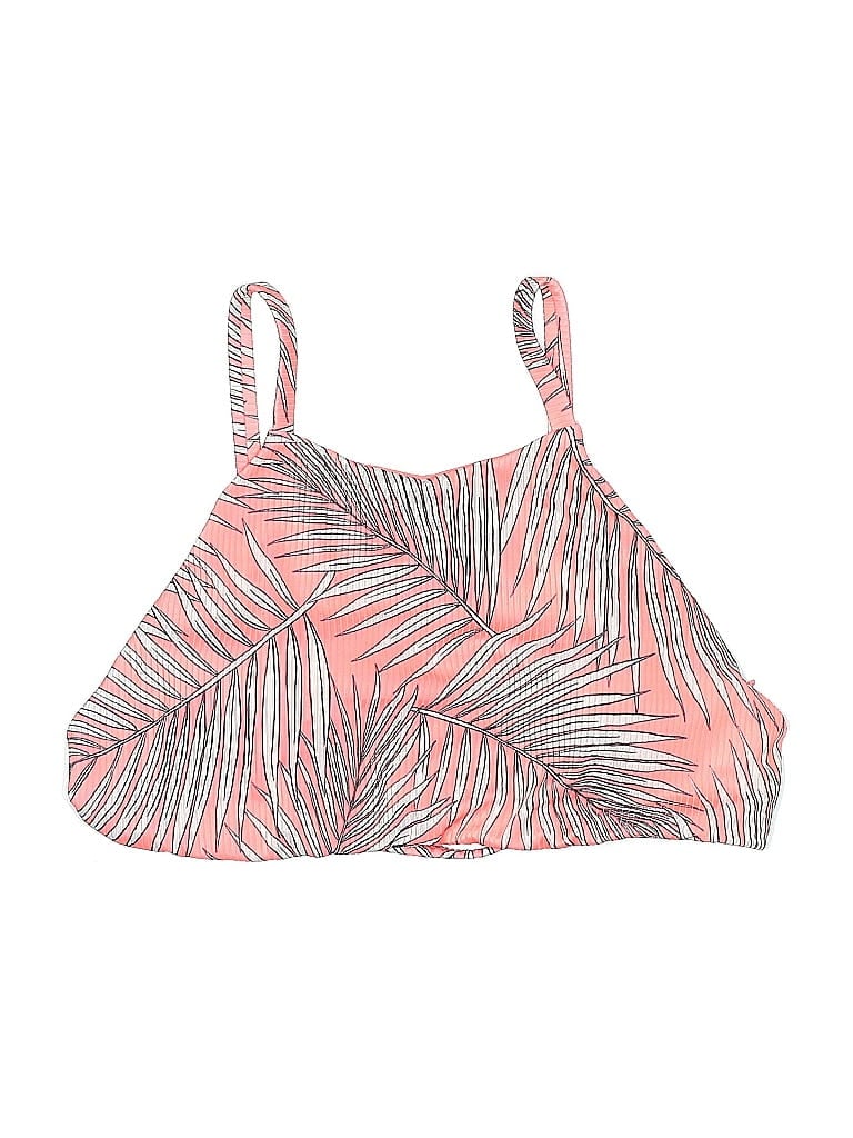 Pre-owned Unbranded Swimsuit Top Pink Print Pattern Swimwear