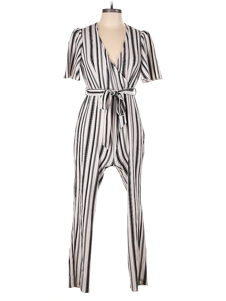 Pre-owned Miss Selfridge Jumpsuit In Silver