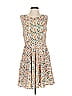 Vero Moda 100% Polyester Print Tan Casual Dress Size EU 34 / US 4 - photo 1