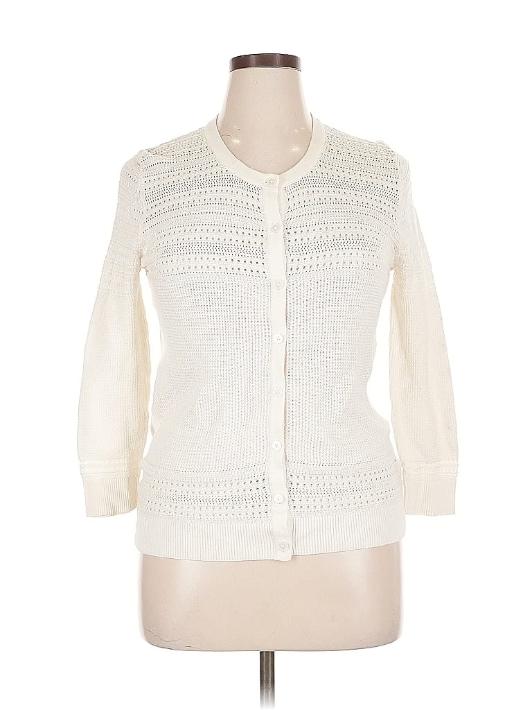 Pre-owned Merona Cardigan Sweater In White