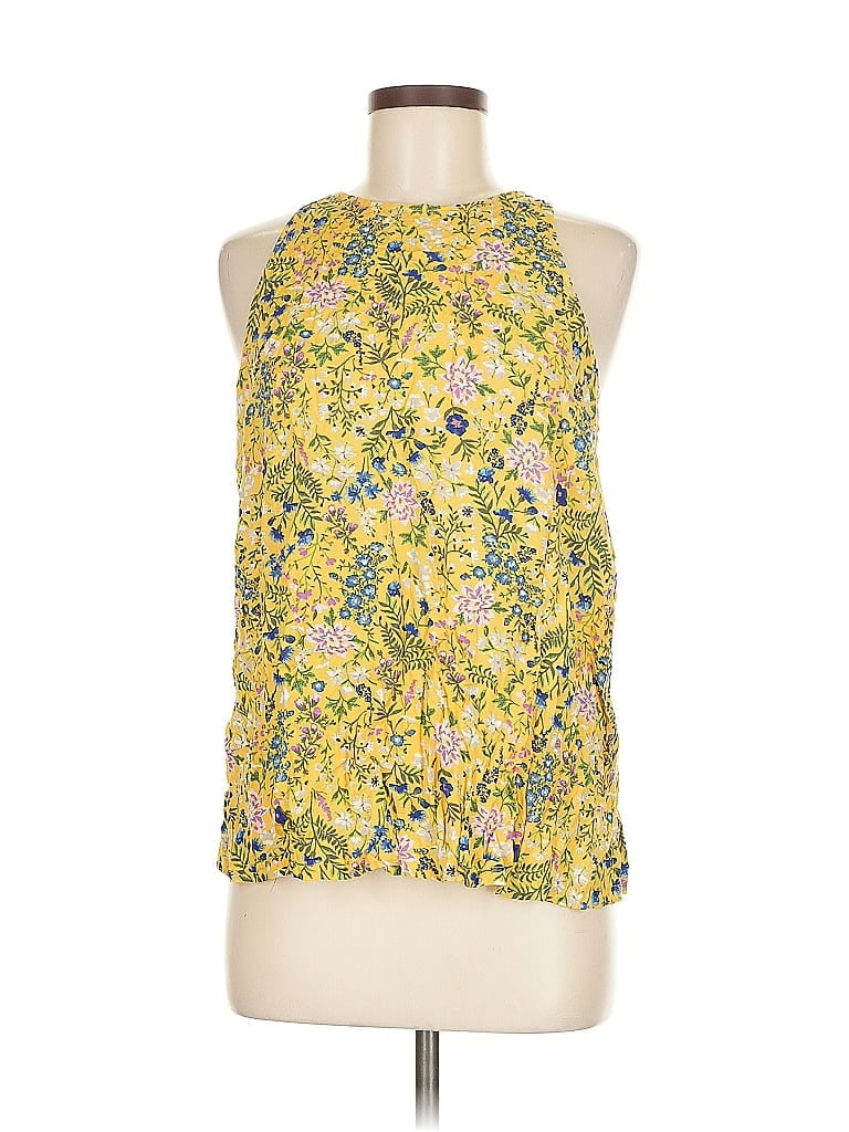 Pre-owned Old Navy Tank Top Yellow Halter Neckline Tops