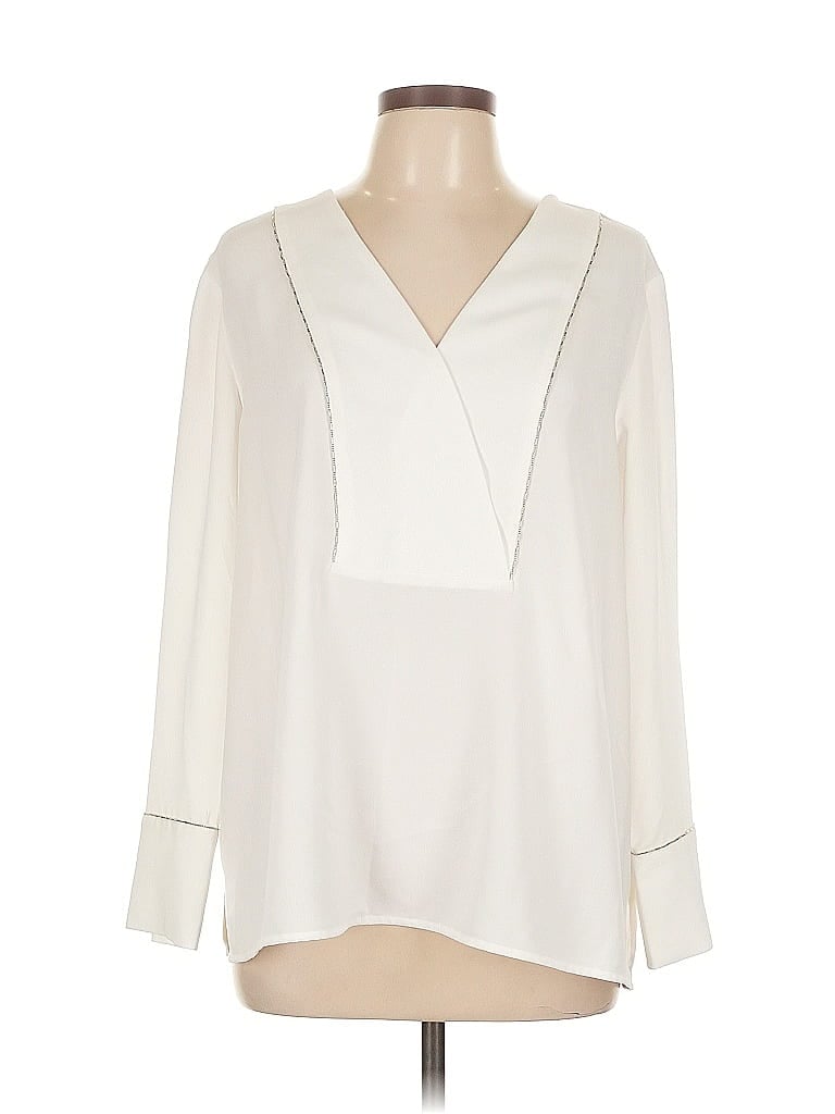 ALFANI Pre-owned Long Sleeve Blouse In White