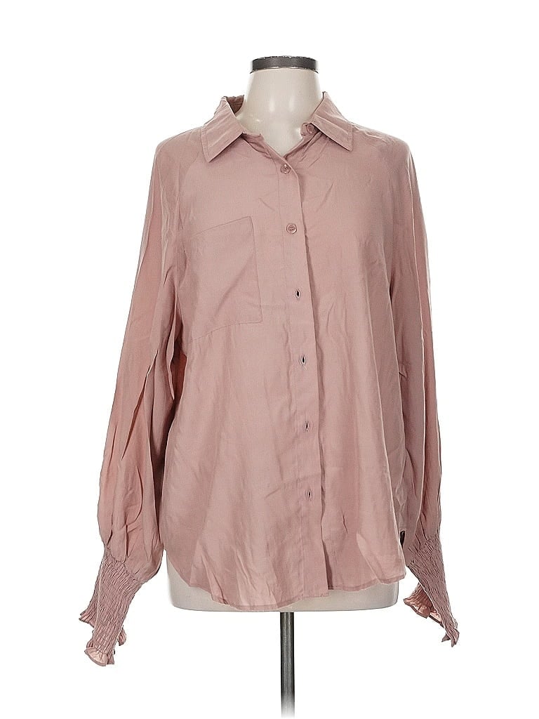 Pre-owned La Miel Long Sleeve Blouse In Pink