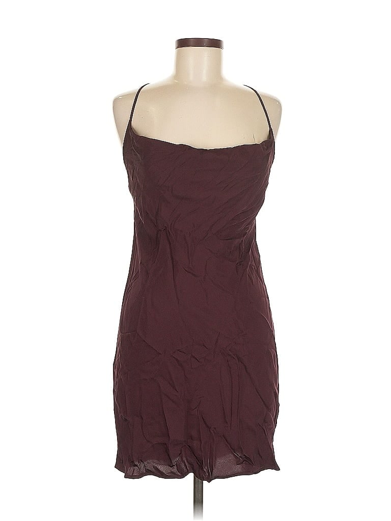 H&M Pre-owned Cocktail Dress In Burgundy