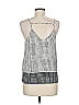Cooper & Ella 100% Polyester Silver Sleeveless Blouse Size M - photo 2