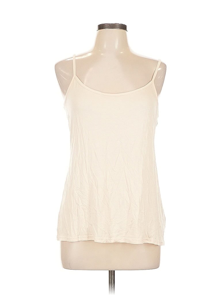 Pre-owned Soft Surroundings Tank Top Ivory Halter Neckline Tops In White
