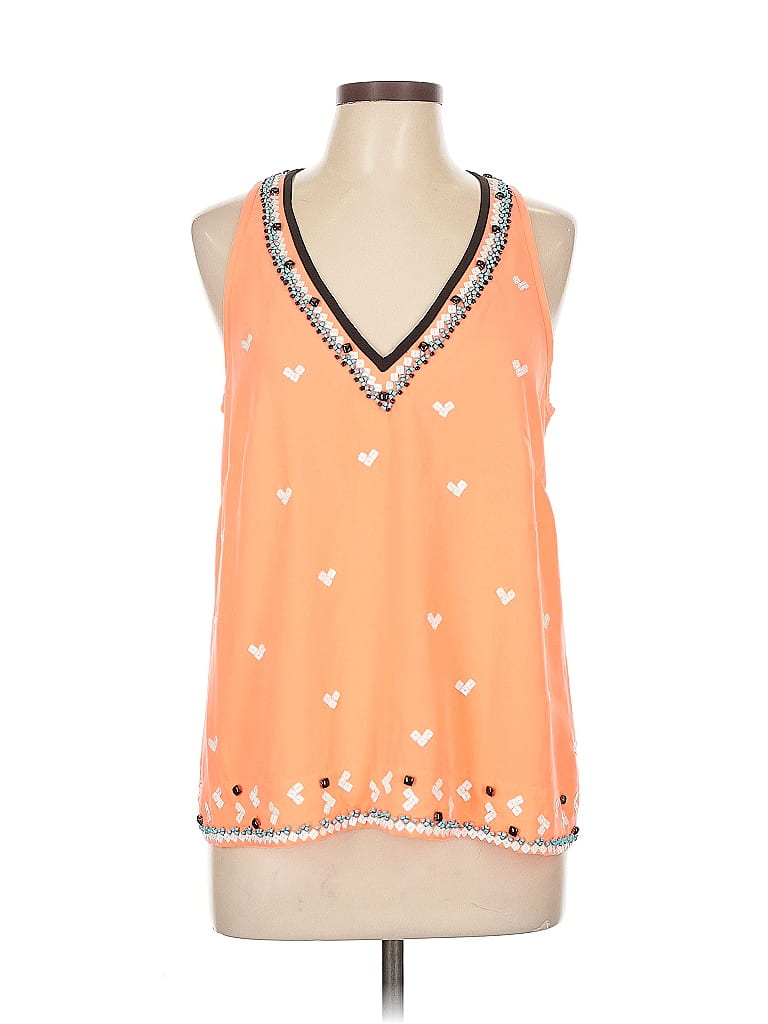 Click to view more detailed imagery on our partner's website Pre-owned Nanette Lepore Sleeveless Blouse In Orange
