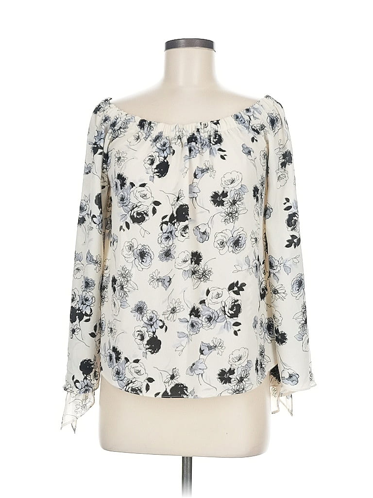 Pre-owned Active Usa 3/4 Sleeve Blouse In White