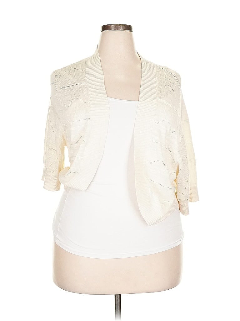 Pre-owned Torrid Cardigan Sweater In White