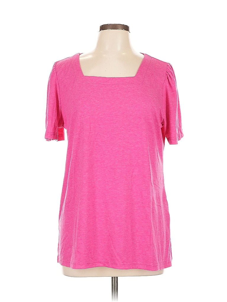Click to view more detailed imagery on our partner's website Pre-owned Unbranded Short Sleeve Top Pink Scoop Neck Tops