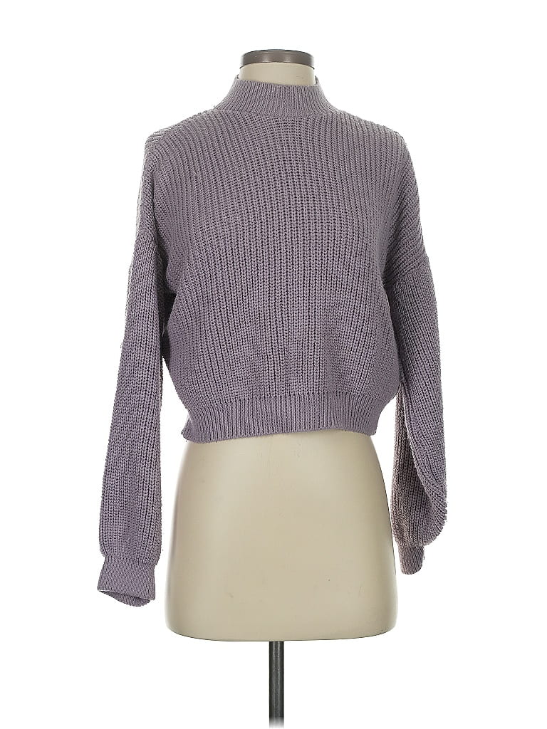 Pre-owned Nasty Gal Inc. Turtleneck Sweater In Gray