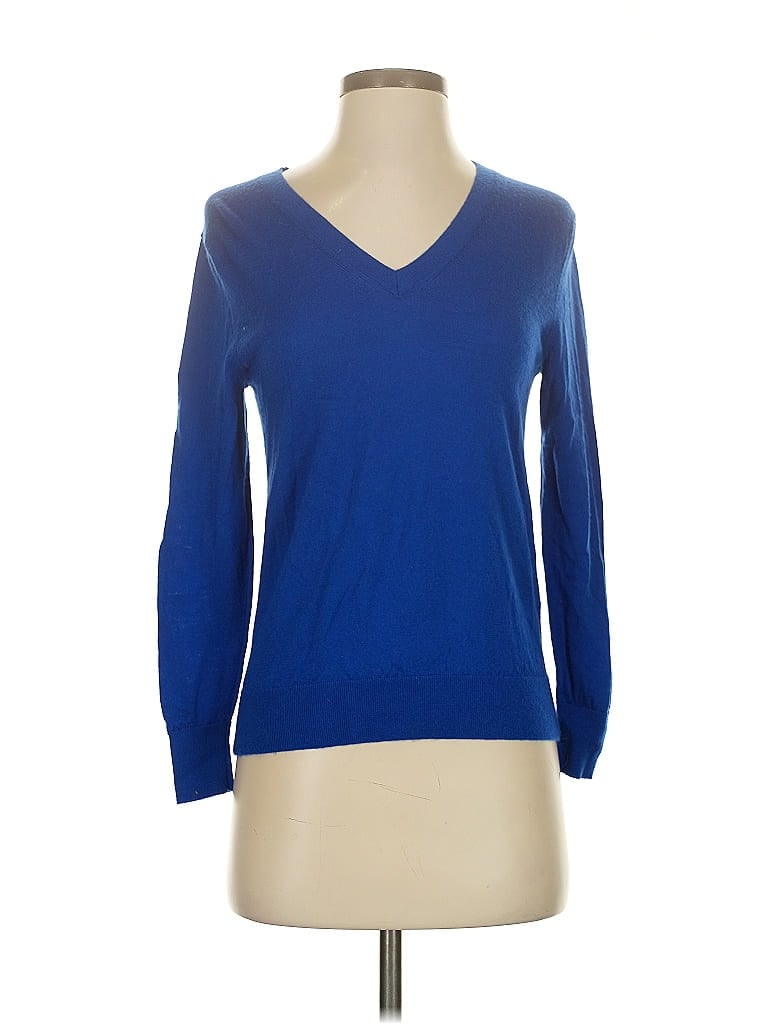 Pre-owned Banana Republic Wool Pullover Sweater In Blue